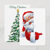 Elegante Weihnachtskarte – Handgezeichneter Baum  Einladung (Vorne/Hinten)