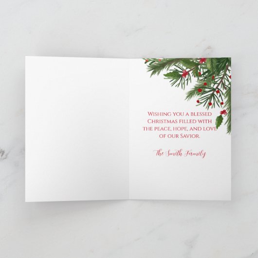 Elegante Weihnachtskarte Karte (Innenseite)