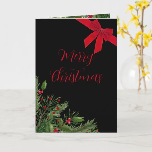 Elegante Weihnachtskarte Karte (Gelbe Blume)