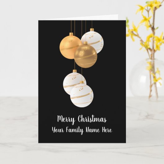 Elegante Weihnachtskarte Karte (Gelbe Blume)