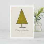 Elegante Weihnachtskarte mit Gold und Blue Geometr Einladung (Stehend Vorderseite)