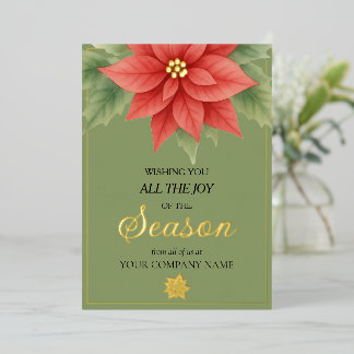 Elegante Weihnachtskarte mit Goldakzent für Untern Folien Feiertagskarte