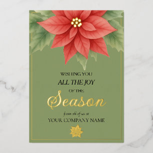 Elegante Weihnachtskarte mit Goldakzenten der Firm Folien Feiertagskarte