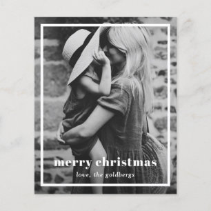 Elegante Weihnachtskarte mit moderner Budget-Grenz