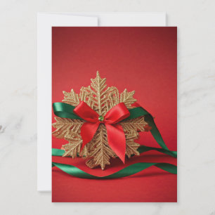 Elegante Weihnachtskarte mit Schneeflocke Feiertagskarte