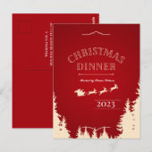 Elegante Weihnachtskarte Postkarte (Vorne/Hinten)