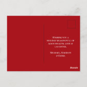 Elegante Weihnachtskarte Postkarte (Rückseite)