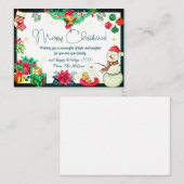 elegante Weihnachtskarten einfach rustikal Mitteilungskarte (Vorne/Hinten)