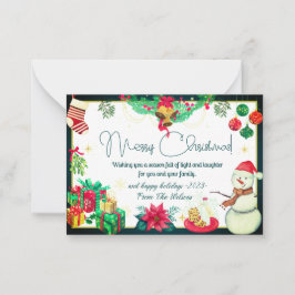 elegante Weihnachtskarten einfach rustikal Mitteilungskarte