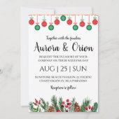 elegante Weihnachtskarten Einladung (Vorderseite)