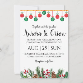 elegante Weihnachtskarten Einladung