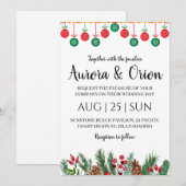 elegante Weihnachtskarten Einladung (Vorne/Hinten)