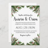 elegante Weihnachtskarten Einladung (Vorne/Hinten)