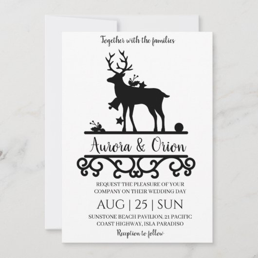 elegante Weihnachtskarten Einladung (Vorderseite)