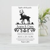 elegante Weihnachtskarten Einladung (Stehend Vorderseite)