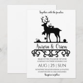 elegante Weihnachtskarten Einladung (Vorne/Hinten)