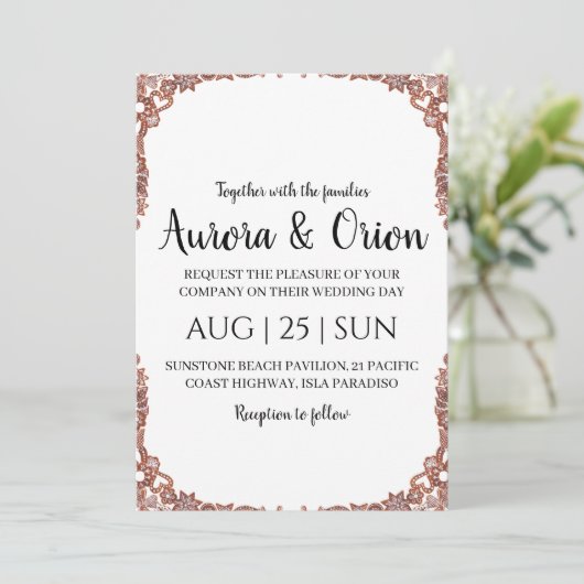 elegante Weihnachtskarten Einladung (Stehend Vorderseite)