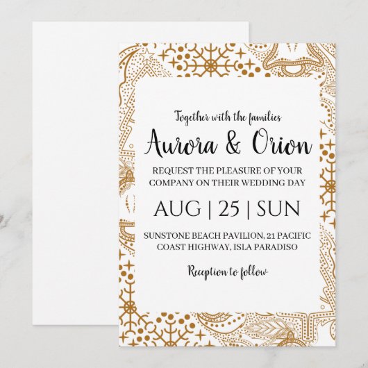 elegante Weihnachtskarten Einladung (Vorne/Hinten)