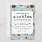 elegante Weihnachtskarten Einladung (Vorderseite)