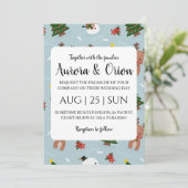 elegante Weihnachtskarten Einladung (Stehend Vorderseite)