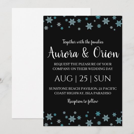 elegante Weihnachtskarten Einladung (Vorne/Hinten)