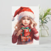 Elegante Weihnachtskarten| Feiertagskarte (Stehend Vorderseite)