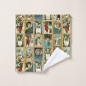 Elegante Weihnachtskarten mit Gold Borders Badhandtuch Set (Waschlappen)