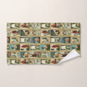 Elegante Weihnachtskarten mit Gold Borders Badhandtuch Set (Handtuch)