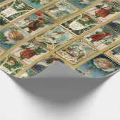 Elegante Weihnachtskarten mit Gold Borders Geschenkpapier (Ecke)