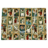 Elegante Weihnachtskarten mit Gold Borders Große Geschenktüte (Vorderseite)