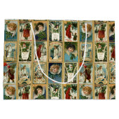 Elegante Weihnachtskarten mit Gold Borders Große Geschenktüte (Rückseite)