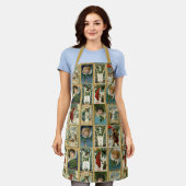 Elegante Weihnachtskarten mit Gold Borders Schürze (Getragen)