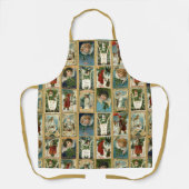 Elegante Weihnachtskarten mit Gold Borders Schürze (Vorderseite)