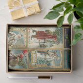 Elegante Weihnachtskarten mit Gold Borders Seidenpapier (Geschenk)