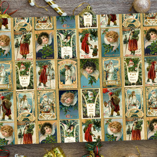 Elegante Weihnachtskarten mit Gold Borders Seidenpapier