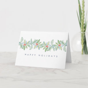 Elegante Weihnachtskarten Wasserfarbene Botanicals Feiertagskarte
