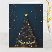 Elegante Weihnachtskartenserie Karte (Gelbe Blume)