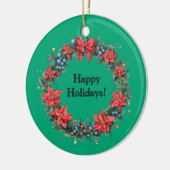 Elegante Weihnachtskartine - PersonalizedCard Keramik Ornament (Links)