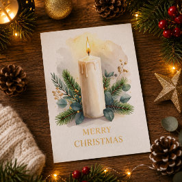Elegante Weihnachtskerze Frohe Weihnachten Urlaub 