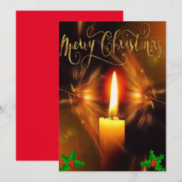 Elegante Weihnachtskerzen Feiertagskarte
