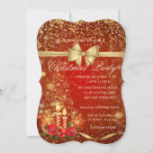 Elegante Weihnachtskerzen, Tree Company Party Einladung (Vorderseite)