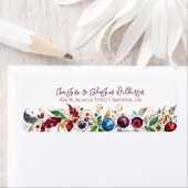 Elegante Weihnachtskranz-Rücksendeadresse (Insitu)