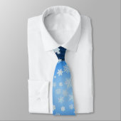 Elegante WeihnachtsKrawatte mit Schneeflocken Krawatte (Gebunden)