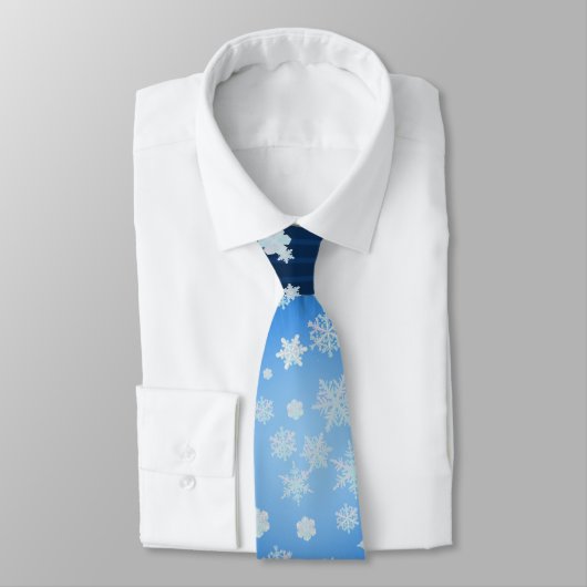 Elegante WeihnachtsKrawatte mit Schneeflocken Krawatte (Gebunden)