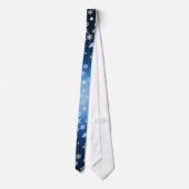 Elegante WeihnachtsKrawatte mit Schneeflocken Krawatte (Rückseite)