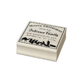 Elegante Weihnachtskrippen-Rücksendeadresse Gummistempel (Stempel)
