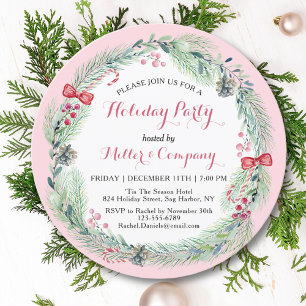 Elegante Weihnachtskrone Corporate Christmas Einladung