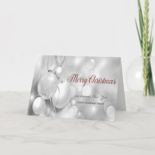 Elegante Weihnachtskugeln, Firmen-Gruß Feiertagskarte