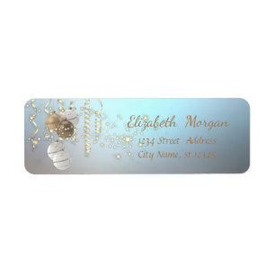 Elegante Weihnachtskugeln, Glanz, Blau