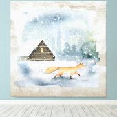 Elegante Weihnachtslandschaft Leinwanddruck (Insitu (Holzboden))